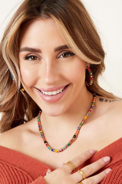 Kolye kristal çok renkli Multi Crystal h5 Resim2